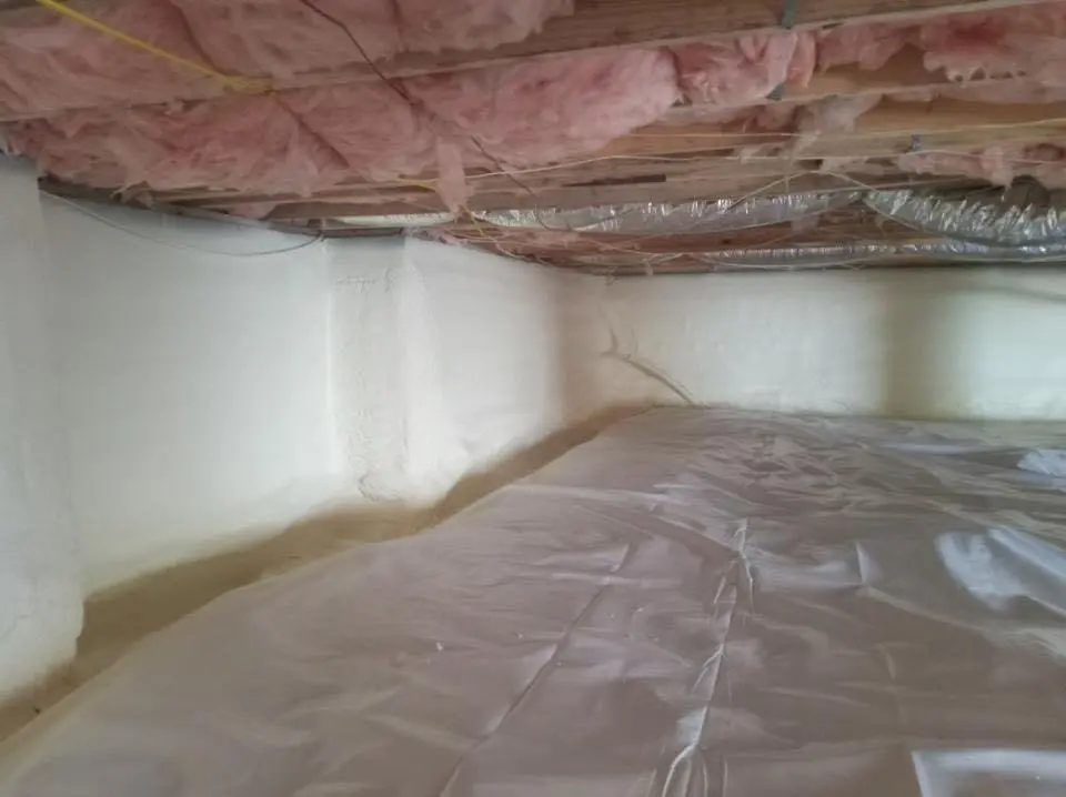 Crawl space encapsulation with closed-cell spray foam for Spray Foam Roofing Repair in Shively