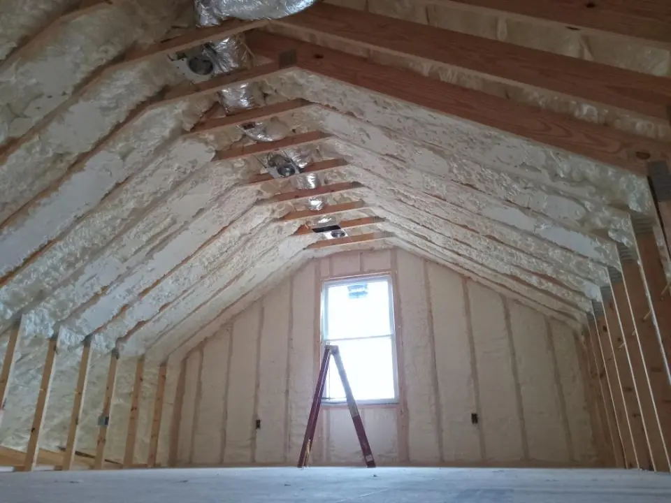 Spray foam roofing application for Crawl Space Insulation project in Shively